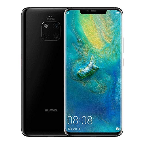 Huawei Mate 20 Pro (GSM Only, No CDMA) Unlocked 6GB RAM 128GB Storage Single Sim LYA-L09 - International Version/No Warranty - Black (Renewed)