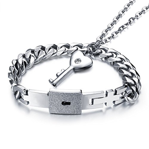 His & Hers Matching Set Couple Only You Have My Key Bangle Bracelet Simple Korean Style in a Gift Box