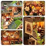 RHZN Miniature House Kit, Dollhouse Kit, Miniature Kit, DIY Mini House Building Kit for Adult Teen, Forest Adventure