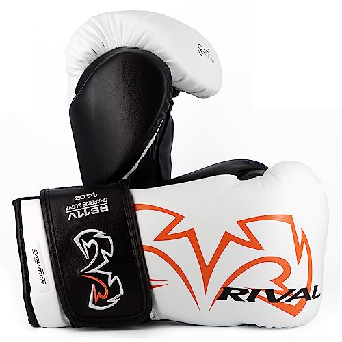 RIVAL Boxing RS11V Evolution Sparring Gloves, Extra-Thick 2” Padding, V-Strap Wrist Lock 2 System, Large Hand Compartment, and 15 Degree Angle Cuff