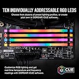 CORSAIR VENGEANCE RGB PRO DDR4 RAM 16GB (2x8GB) 3600MHz CL18-22-22-42 1.35V Intel AMD Desktop Computer Memory - Black (CMW16GX4M2D3600C18)