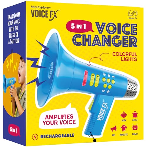 Mini Explorer Voice Changer for Kids - Gifts for Kids - Voice Changing Device for Boys & Girls Ages 3-8+ Olds - Birthday Gifts for 3, 4, 5, 7, 8 Year Old Boy - Outdoor Toys Gift Ideas for Kid, Toddler
