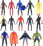 MUKSSE 14 pcs Big Set Superhero Action Figures – Collectible Models 6.5-inches Tall, Exclusive Set Superhero Toys, for Kids, Figure Cake Topper