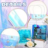 Sherr 25 Pcs Clear Holographic Small Gift Bag Iridescent Reusable PVC Plastic Gift Wrap Tote Bag for Shopping Wedding Birthday Baby Shower Party Favor, 7.87" x 7.87" x 3.15"