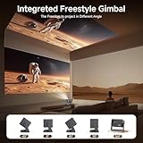 [Auto Focus] Mini Projector with WiFi6 Bluetooth, iSinbox 135°Rotatable Portable Ceiling Projector for Bedroom, Home Cinema Video Projectors for TV Stick/PS5/Phone