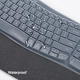 Keyboard Cover Skin for Logitech Wave Keys MK670 Combo Keyboard Skin, Logitech Wave Keys Wireless Ergonomic Keyboard Cover Protector Skin, Logitech Wave Keys Accessories, Clear