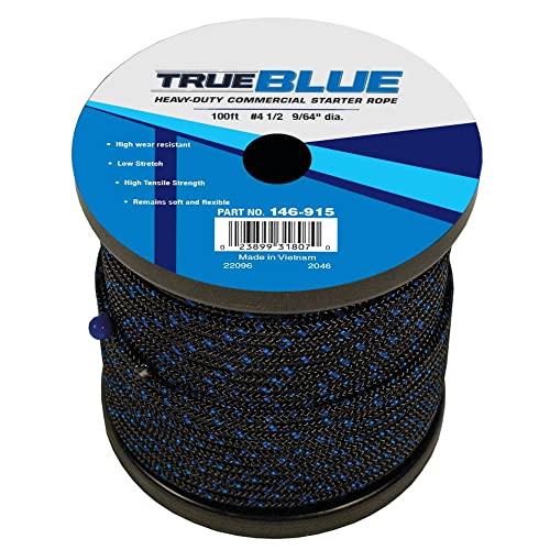 Stens Trueblue 100' Starter Rope 146-915 Compatible with Size 4 1/2, Diameter 9/64", Length 100', Made ByAn OEM Supplier, Packaging typeBranded Spool, High wear Resistant, Low Stretch