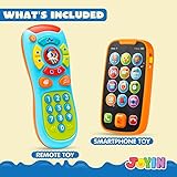 JOYIN Baby Learning Phone and Remote Toy for Toddler Fun Smartphone Toys with Music for Infants, Kids, Boys or Girls, Holiday Stocking Stuffers, Birthday and Toddler Presents Toys