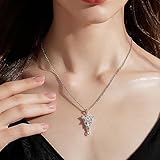 Arwen Evenstar Necklace Pendant Lord Rings Necklace Hobbit Pendant Lotr Necklace Noble Collection Princess of the Elves Jewelry for Women Cubic Zirconia Evenstar Necklace ZDaoBen