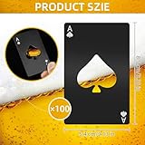 Yugada 100 Pcs Ace of Spades Bottle Openers, Metal Poker Card Bottle Openers Credit Card Beer Bottle Openers, Beer Bottle Opener Cap for Party Favor Wedding Favor Groomsmen Bridesmaid Gift (100 Pack)