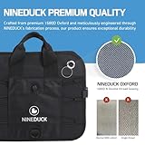 NINEDUCK Car Trunk Organizer with Lid - Heavy-Duty Extra Large Premium Black Oxford Cargo Storage, Adjustable & Collapsible for SUV, Van, Truck, Sedan, Jeep