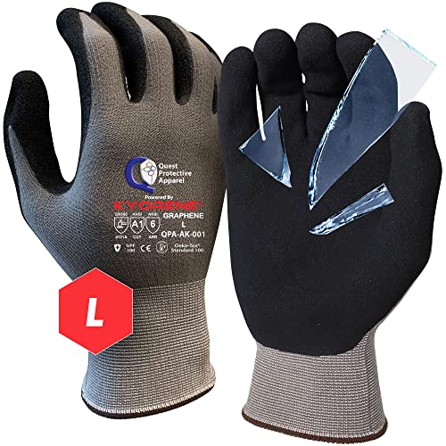 Quest Protective Apparel Cut Resistant Gloves - Puncture Resistant Cutting Gloves for Work - Constructed with Graphene Technology - X-Large, Case of 72 Pairs