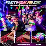 HONLYNE105 PCS LED Glasses, Light Up Glasses for Kids Adults, Neon Flashing Sunglasses Glow Party Supplies Glow Glasses for Wedding Birthday New Year Rave Carnival