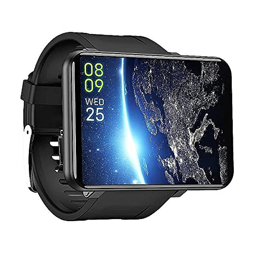 HAZZLER 2.86" Upgraded DM100 LEM T Big Screen 4G Smartwatch with Android 7.1, 8MP Camera 2880 mAh Battery. GPS Fitness & Face Unlock. 3GB RAM + 32 GB Storage (Black)