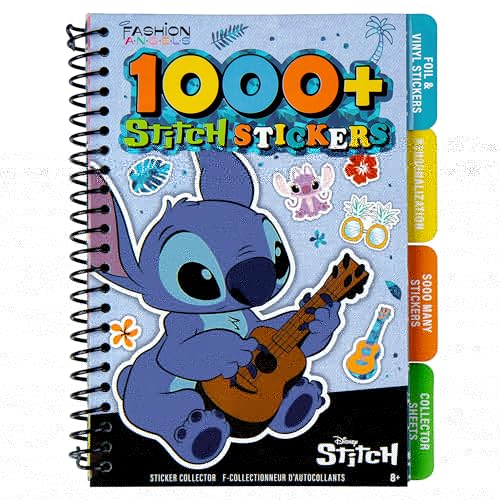 Fashion Angels Disney Stitch Sticker Book, Includes 1,000+ Stickers & Collector Pages, Disney Lilo and Stitch Stickers, Ideal for Accessorizing Kids Notebooks & More