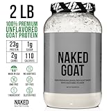 Naked Goat - Pasture Fed Goat Whey Protein Powder from Small-Herd Wisconsin Dairies, 2Lb Bulk, GMO Free, Soy Free. Easy to Digest - All Natural - 23 Grams of Protein - 30 Servings