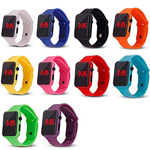 Weicam 10 Pack Unisex Men Women LED Wrist Watch Silicone Electronic Sports Watch Bracelet Wholesale Watches