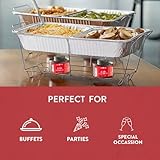 Alpha Living Large 33-Pcs Disposable Chaffing Buffet with-Covers, Utensils, 6Hr Fuel Cans – Premium Chafing Dish Set for Events, Parties, Catering