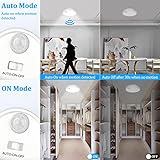 2-Pack Battery Operated Motion Sensor LED Ceiling Light, 7.2inch Flush Mount Light Fixture 6000K, Wireless Motion Activated Ceiling Lamp in 400LM for Closet Pantry Laundry Stair(Battery Not Included)