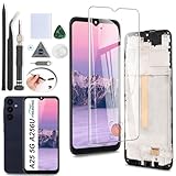 OLED for Samsung Galaxy A25 Screen Replacement for Samsung A25 5G A256U LCD Display Touch Screen Digitizer Assembly Replacement with Tools（with Frame Support Fingerprint）