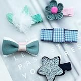 Aswewamt 20 Pcs Dog Hair Clips Bow Flower Crown Hair Barrettes Cat Dog Cute Hairpin Topknot Pet Headdress Dog Grooming Bowknot for Kitten Pet Small Dog