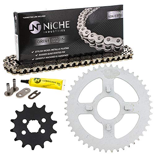 NICHE Drive Sprocket Chain Combo for Honda XR80 XR75 Front 14 Rear 46 Tooth 420HZ Standard 100 Links