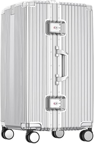FUMBJFKT Maleta de 32 pulgadas, Maleta multifuncional con marco de aluminio, caja de código de equipaje fuerte y duradera, maletas de 26 pulgadas con ruedas, C