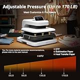 HTVRONT Auto Heat Press 2 - Heat Press Machine for T Shirts with Adjustable Pressure & Higher Heating Height, Heats Up Fast and Evenly Heat Press 15x15 for HTV, Sublimation, Heat Press Projects