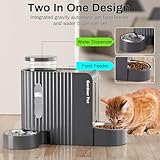 Gardner Pet Automatic Gravity Cat Food Feeder and Water Dispenser Stainless Steel Two-in-One Set Large Capacity Dispenser for Pets Dogs, Puppies, Kittens, Rabbits