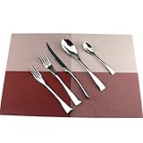 Uniturck Flatware Set Stainless Steel Cutlery Set Dinnerware Steak Knife and Fork and Spoon Tableware Set 20-Piece, Mirror Polished Silver, Set of 4