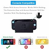 Dockable Case for Nintendo Switch - COMCOOL 3 in 1 Protective Cover Case for Nintendo Switch and Joy-Con Controller with Screen Protector and Thumb grips - Black