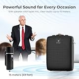 WinBridge Portable Voice Amplifier with Wireless Lavalier Microphone,Teacher Mic with Speaker,Wireless Lapel Amplifier for Teachers, Clip On Microphone System Bluetooth Speaker,Mini Megaphone WB006