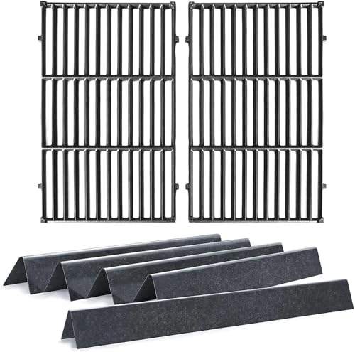 Hongso 19.5 inch Grill Grates 7524 7528, 17.5 inch Flavorizer Bars 7620 7621 Replacement Parts for Weber Genesis 300 Series E & S 330, E310 E320 EP310 S310 Gas Grills (with Front Control 2011-2016)