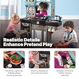 Step2 Best Chefs Kids Kitchen Playset, Indoor/Outdoor Kitchenette, Interactive Play with Lights and Sounds, Made of Durable Plastic, Includes 25 Piece Toy Accessories, For Toddlers 2+ Years Old