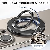 SYNCWIRE Upgraded Magnetic Phone Ring Holder for MagSafe, Magnetic Cell Phone Grip Stand Finger Ring Kickstand Two-Sided Magnetic Compatible with iPhone 16 Pro Max 15 14 13 12 MagSafe Accessories