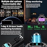 YPSDOOWKJ Military Smart Watch with Earbuds for Men(Call Receive/Dial), 2.01" HD Outdoor Tactical Rugged, Sports Fitness Tracker with Step,Calories,Sleep Monitor,Heart Rate Monitor for iPhone Android