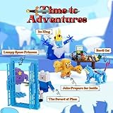 Adventure Building Set- BMO Finn Ice King Bubblegum Marceline Lumpy Space Skateboard Dog Devil Cat with Table and Door Building Block Compatible with Lego，for Adventures Cartoon Fans （589pcs）