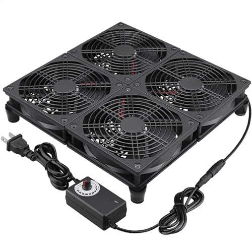 GDSTIME Rounter TV Box Cooling Fan with Speed Control, 182CFM Big Airflow Cooling for ASUS GT/RT-AC5300, Router TV Box Cooling Frame