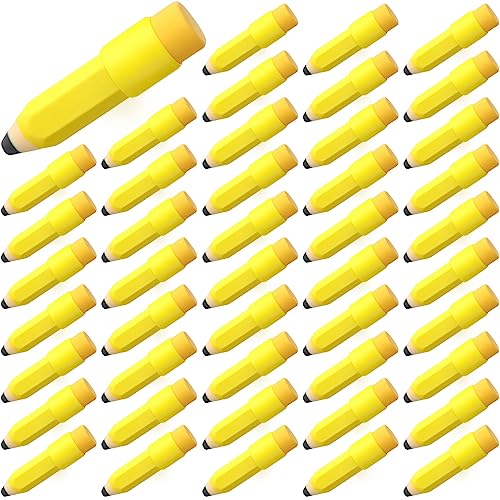 Ctosree 50 Pcs Pencil Shaped Erasers Bulk Fun Cute Erasers for Kids for Back to School Supplies Classroom Prizes Party Favors Students Rewards Stationery Gifts