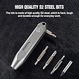 OKNIFE Otacle D1 Titanium Small EDC Multi Bit Pocket Screwdriver, 9 in 1 Mini Precision Screwdriver Set, S2 Steel Magnetic Bits for Work or Daily Use