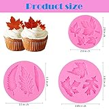 Actvty Leaf Silicone Mold, Maple Leaf Fondant Molds for Cupcake Topper Chocolate Candy, Sugar Craft Cake Decoration, Leaf Shape Resin Mold for Fall Harvest Thanksgiving Halloween DIY Leaf Decor