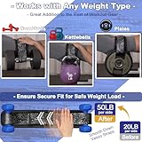 Coniflor Hip Thrust Belt - Adjustable Fitness Belt for Dumbbells, Kettlebells, Weight Plates - Support Up to 100 lbs - Upgrade Slip-Resistant Pad for Safe and Comfortable Glute Workouts at Home or Gym