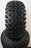 10" Black Steel Golf Cart Wheels and 22x11-10 All Terrain Golf Cart Tires - Set of 4