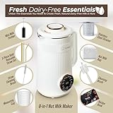 NEW 8-in-1 Nut Milk Maker for 32 oz Homemade Almond Milk, Oat Milk, Soy Milk, Coconut Dairy-Free Milk Beverages, Milkshakes, Plant-Based Milk - Features Delay Start, Self-Cleaning & Milk Frother