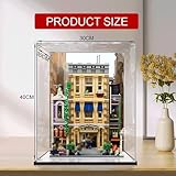 TIANQING Acrylic Display Case for LEGO 10278 Building Blocks Model, Transparent Display Box, SIZE: 30*30*40CM(The Model NOT Included) (2MM(With mirror))