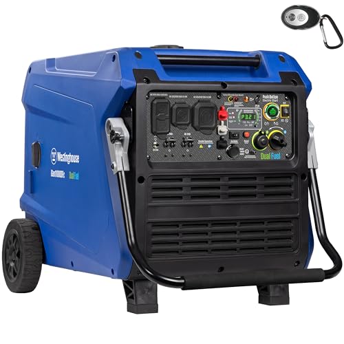 Westinghouse 11000 Peak Watt Dual Fuel Portable Inverter Generator, Remote Electric Start, Transfer Switch Ready, Gas and Propane Powered, Low THD - Safe for Electronics, Parallel Capable, CO Sensor