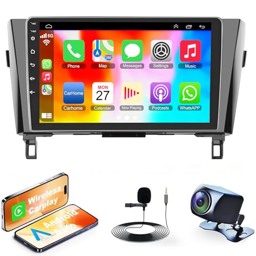 4G+64G Android 12 Car Stereo for 2014-2018 Nissan Rogue X-Trail Qashqai,5G WiFi Rogue Radio with 10.1'' Touchscreen Head Unit,Wireless Carplay/Android Auto,GPS Navi,Bluetooth 5.2