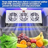 Magula 12V Rv Refrigerator Fan,Prevents Fins from Icing to Lowering The Temperature Inside The Refrigerator and Keep Food Fresh,Quiet RV Fridge Fan,RV Fridge Ventilation Cooling Fan