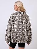 Eutten Women's Leopard Print Oversized Cheetah Print Hooded Sweatshirt Y2k Graphic Streetwear Hoodie Pullover