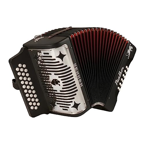 Hohner Panther G/C/F 3-Row Diatonic Accordion - Black